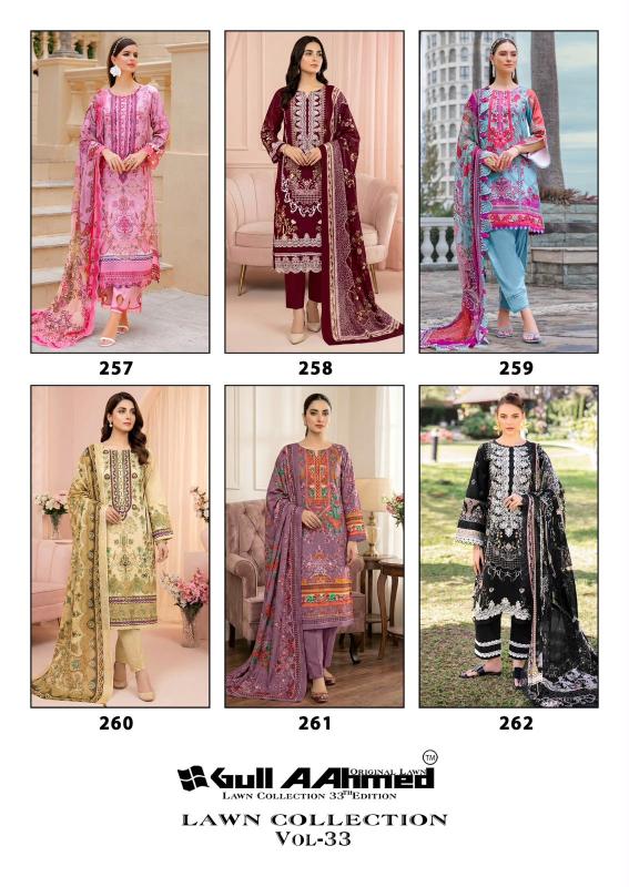 Gull aahmed lawn collection vol-33 wholesale and retail dress material sellers sites